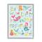 Stupell Industries Kid's Mermaid Alphabet Beach Fantasy ABC Typography in Gray Frame Wall Art